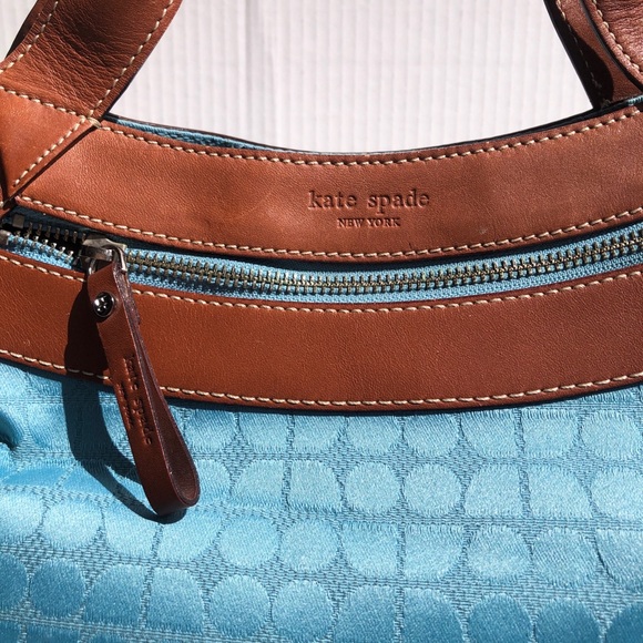 Kate Spade New York shoulde bag brown leather Straps & trim the Noel dot pattern - Picture 5 of 13